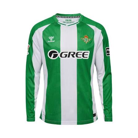 Kids' Real Betis 2025/26 Home Long Sleeve Jersey
