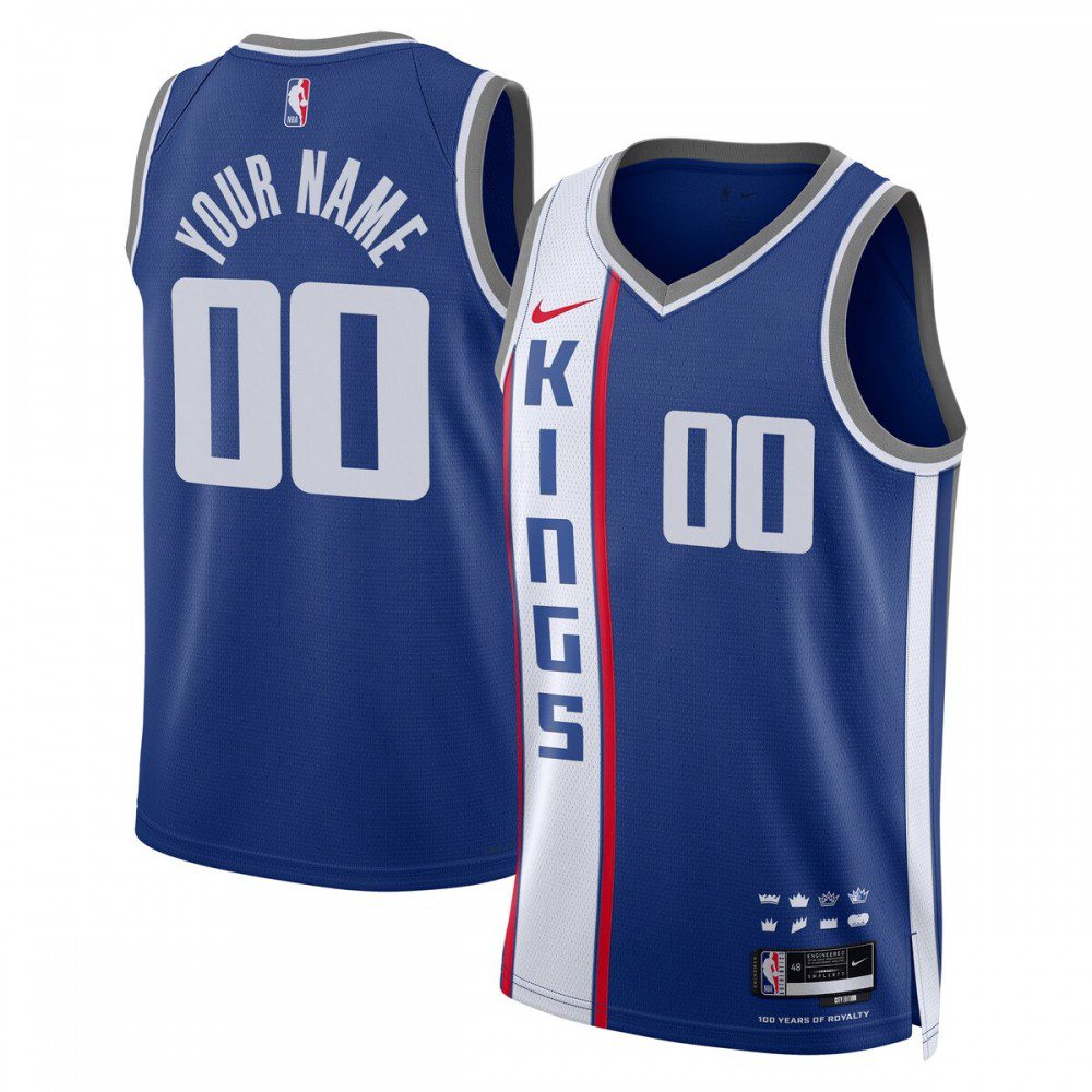 Kids' Sacramento Kings 2023/24 Blue City Swingman Jersey