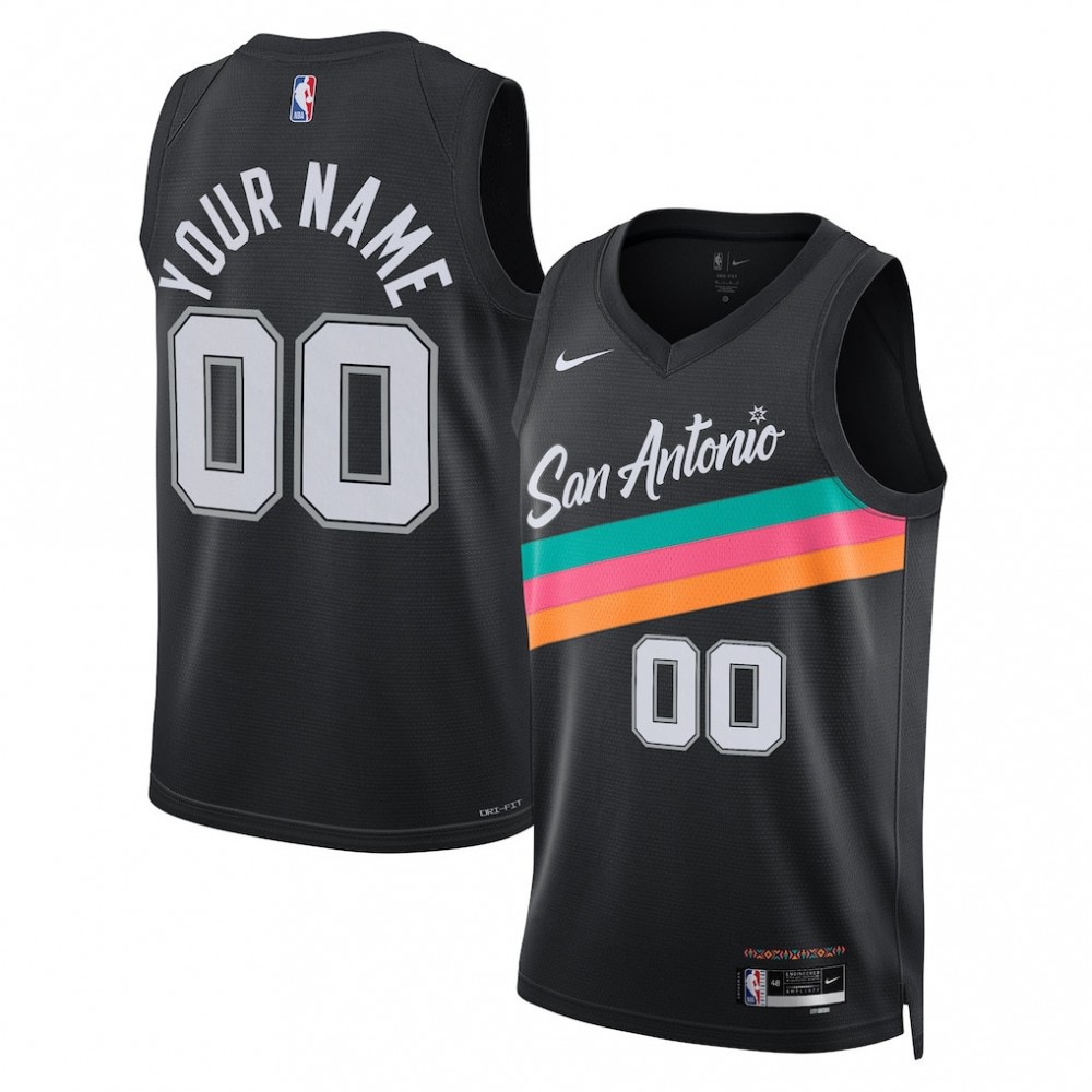 Kids' San Antonio Spurs 2025/26 Black City Swingman Jersey