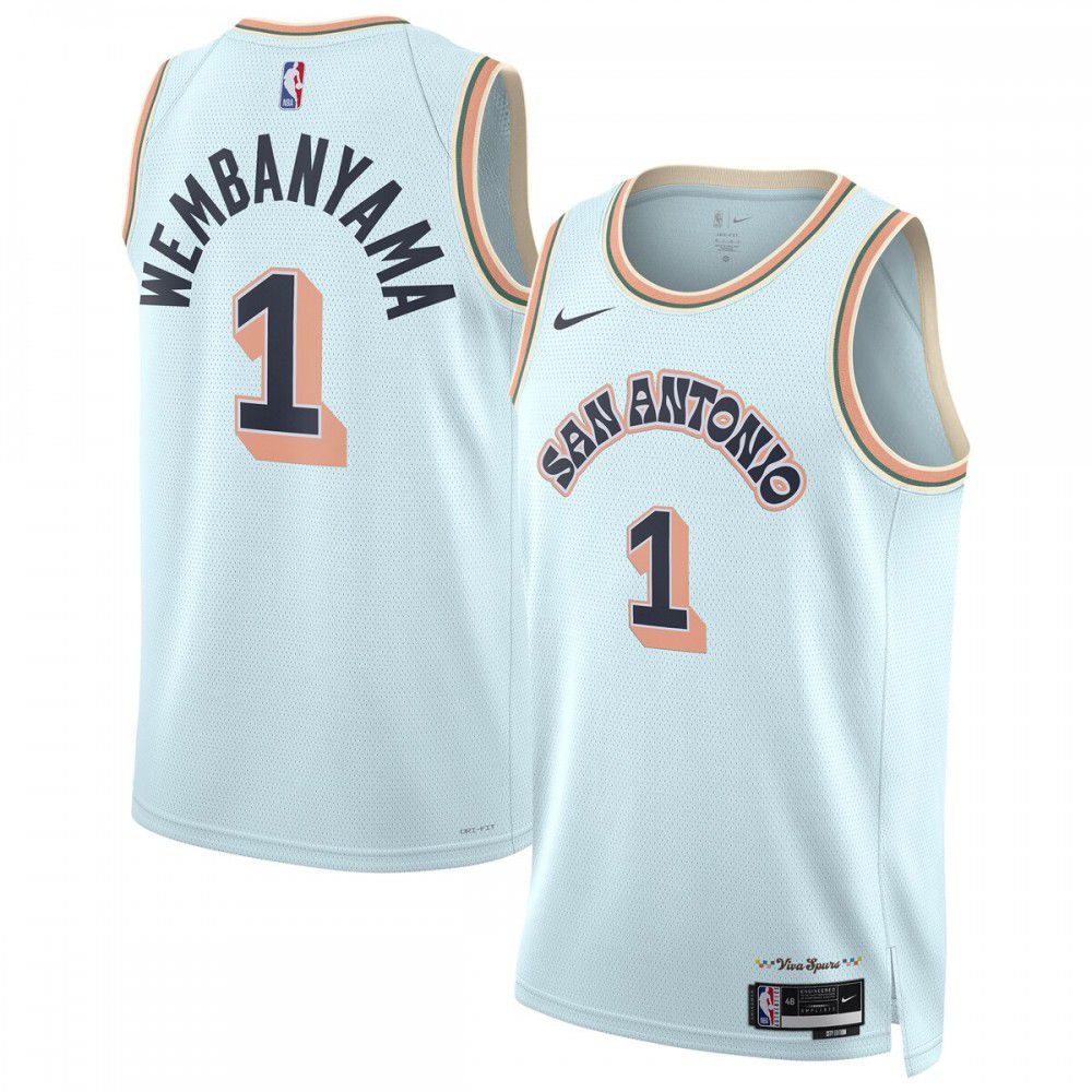 Men's San Antonio Spurs 2024/25 Light City Player Jersey