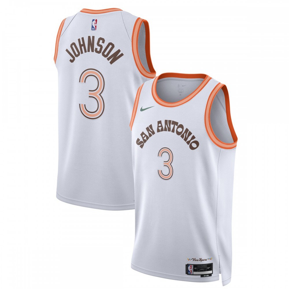 Kids' San Antonio Spurs 2023/24 White City Swingman Jersey
