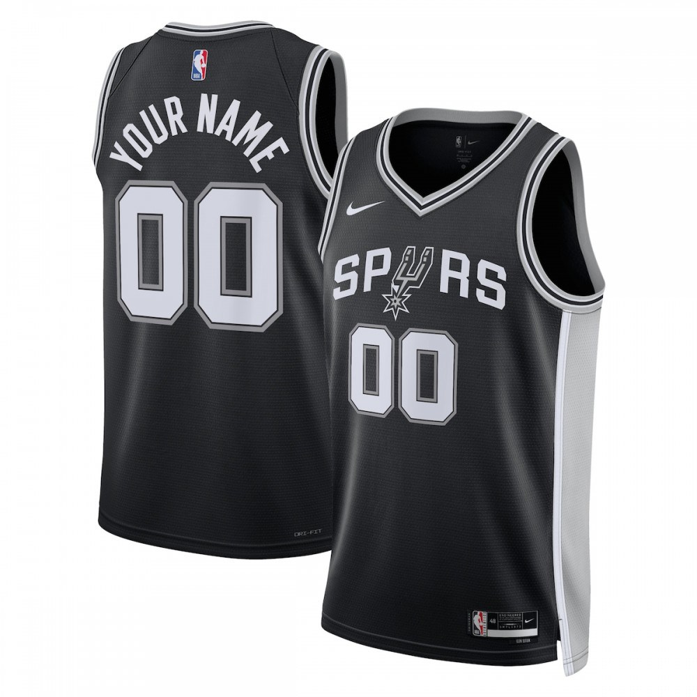 Men's San Antonio Spurs 2022/23 Black Icon Swingman Jersey