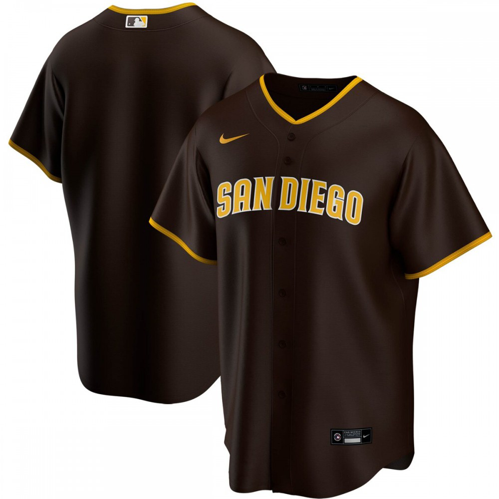 Men's San Diego Padres Brown Replica Jersey