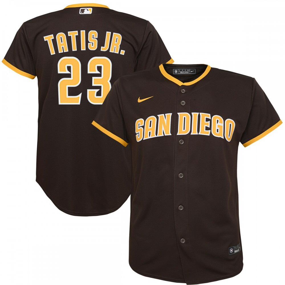 Kids' San Diego Padres Brown Player Jersey