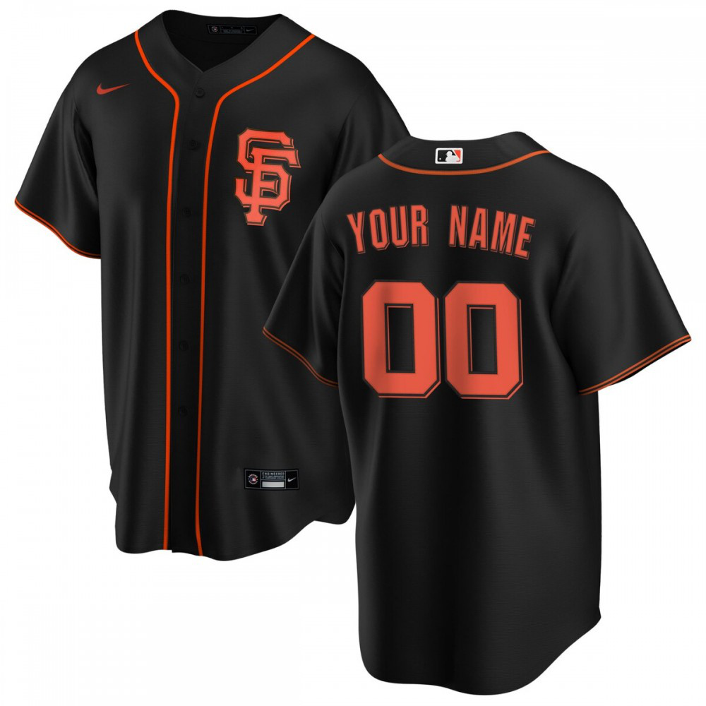 Men's San Francisco Giants Black Replica Jersey