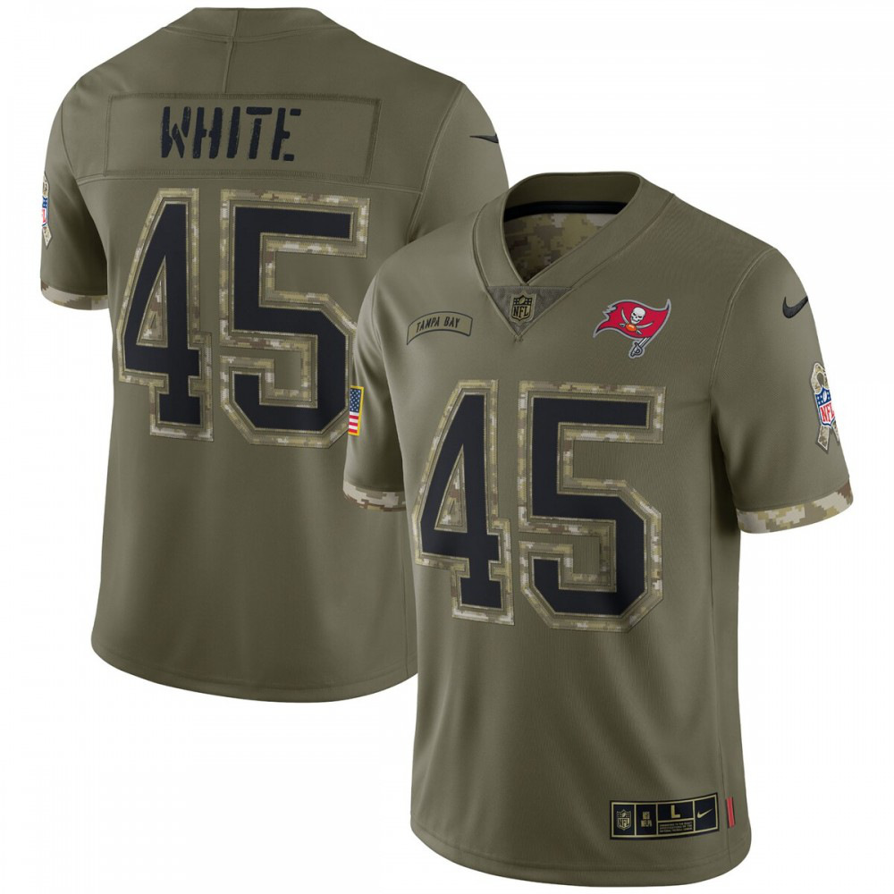 Kids' Tampa Bay Buccaneers 2022 White Salute Limited Jersey