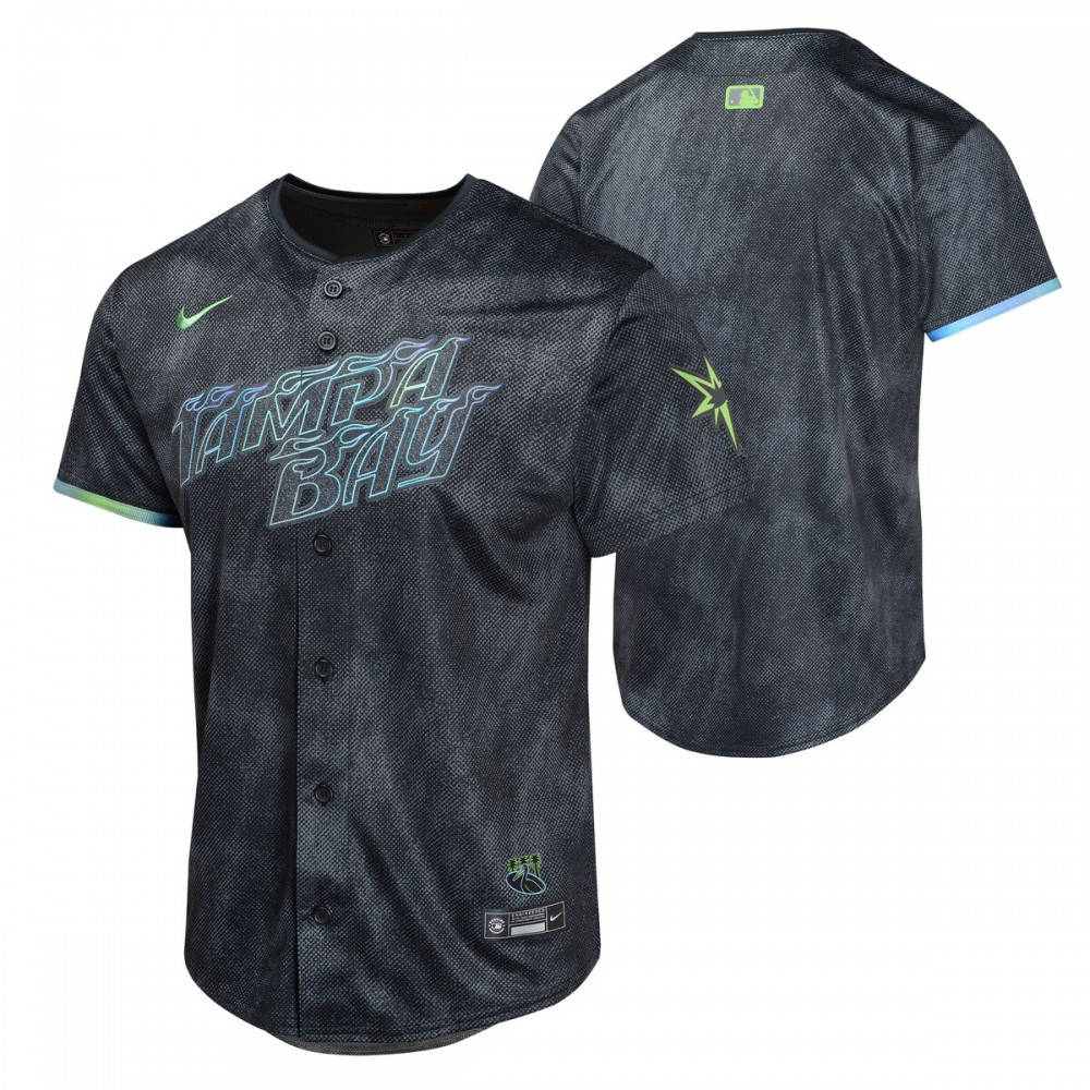 Kids' Tampa Bay Rays 2024 Black City Limited Jersey