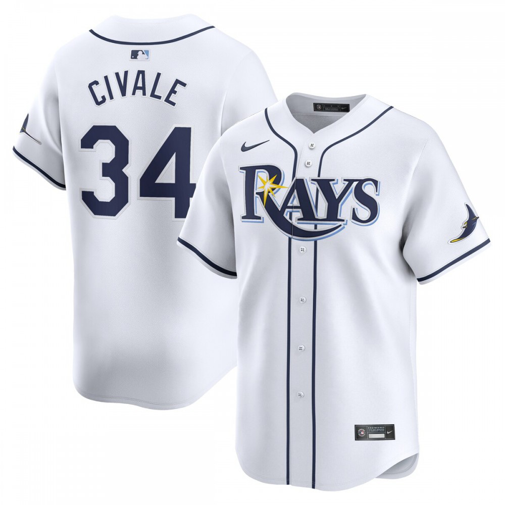 Men's Tampa Bay Rays White Limited Jersey