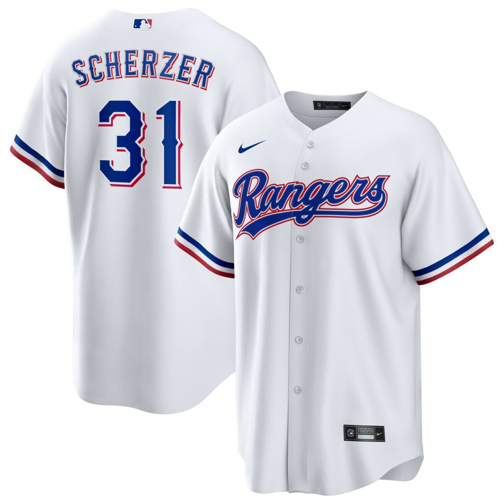 Men's Texas Rangers White Player Jersey