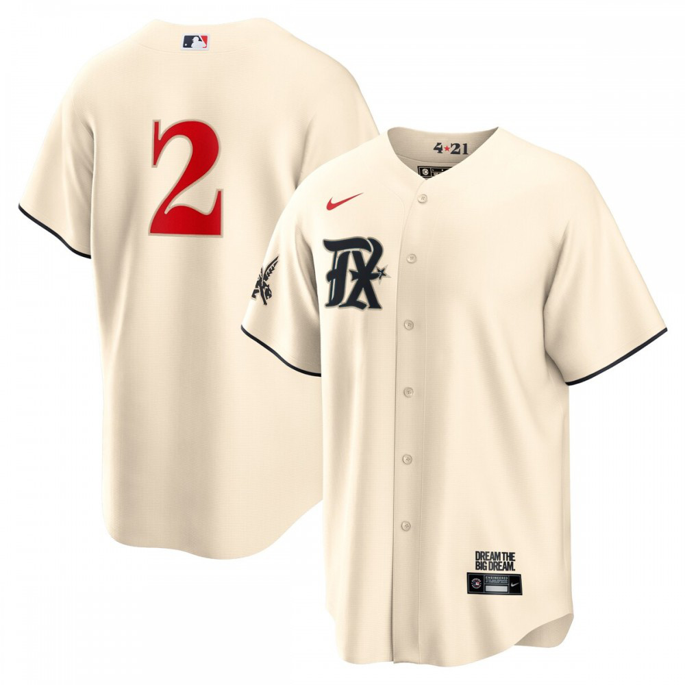 Kids' Texas Rangers 2023 Cream City Player Jersey