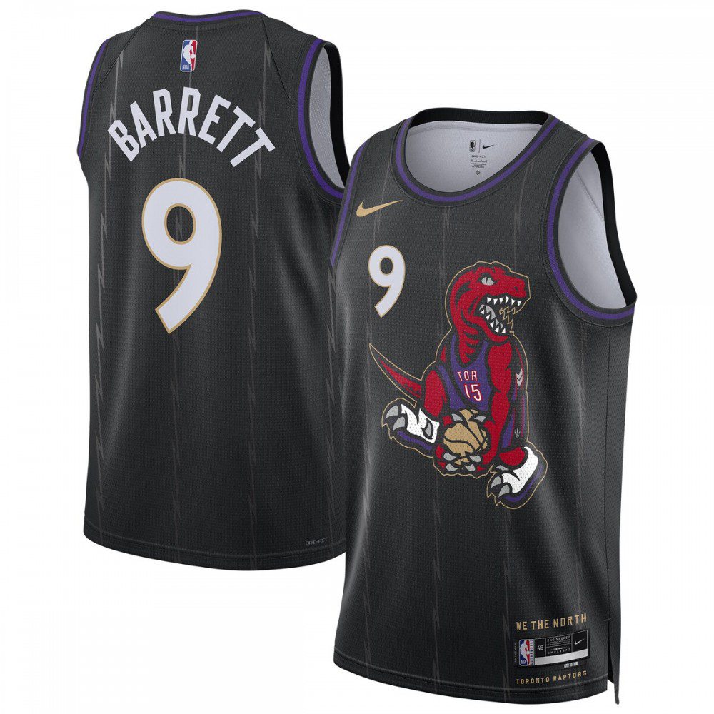 Kids' Toronto Raptors 2024/25 Black City Player Jersey