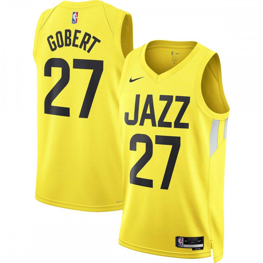 Men's Utah Jazz 2022/23 Gold Icon Swingman Jersey