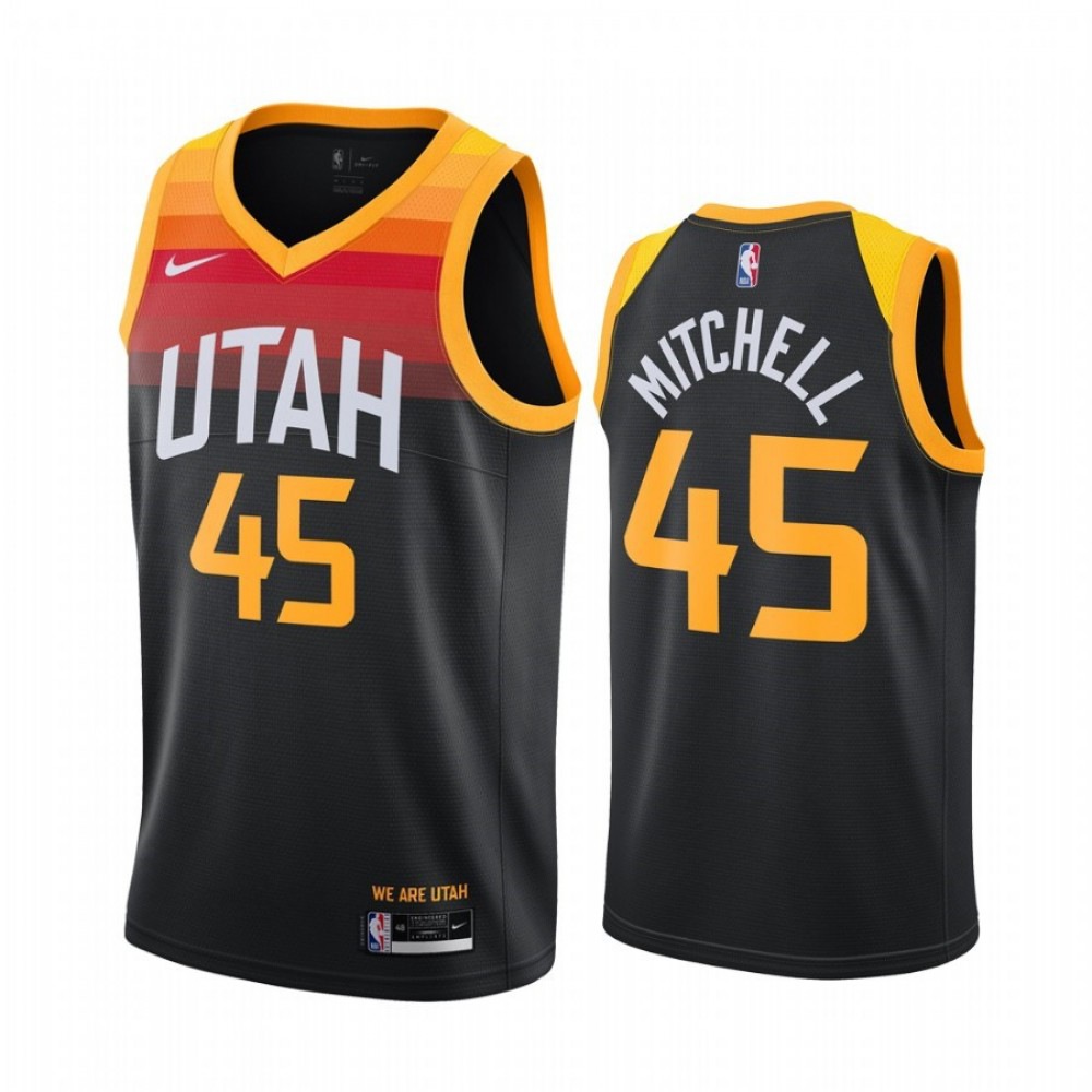 Men's Utah Jazz Black City Swingman Jersey