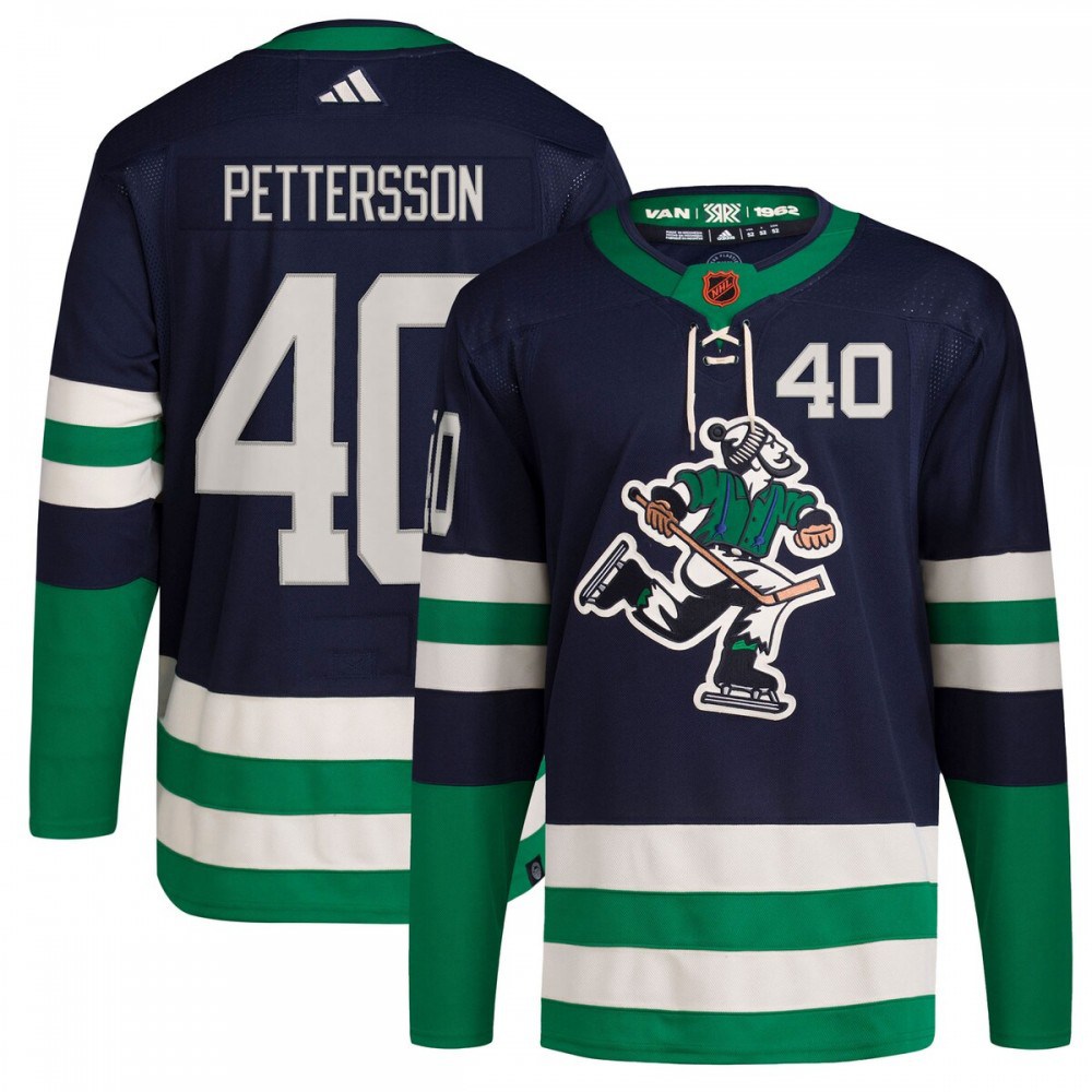 Men's Vancouver Canucks Navy Retro Player Jersey