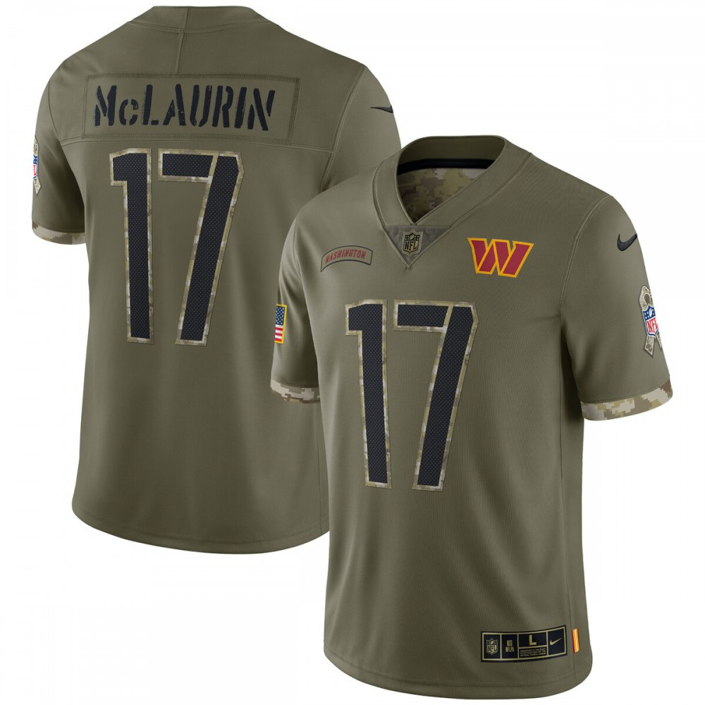 Men's Washington Commanders 2022 Olive Salute Limited Jersey