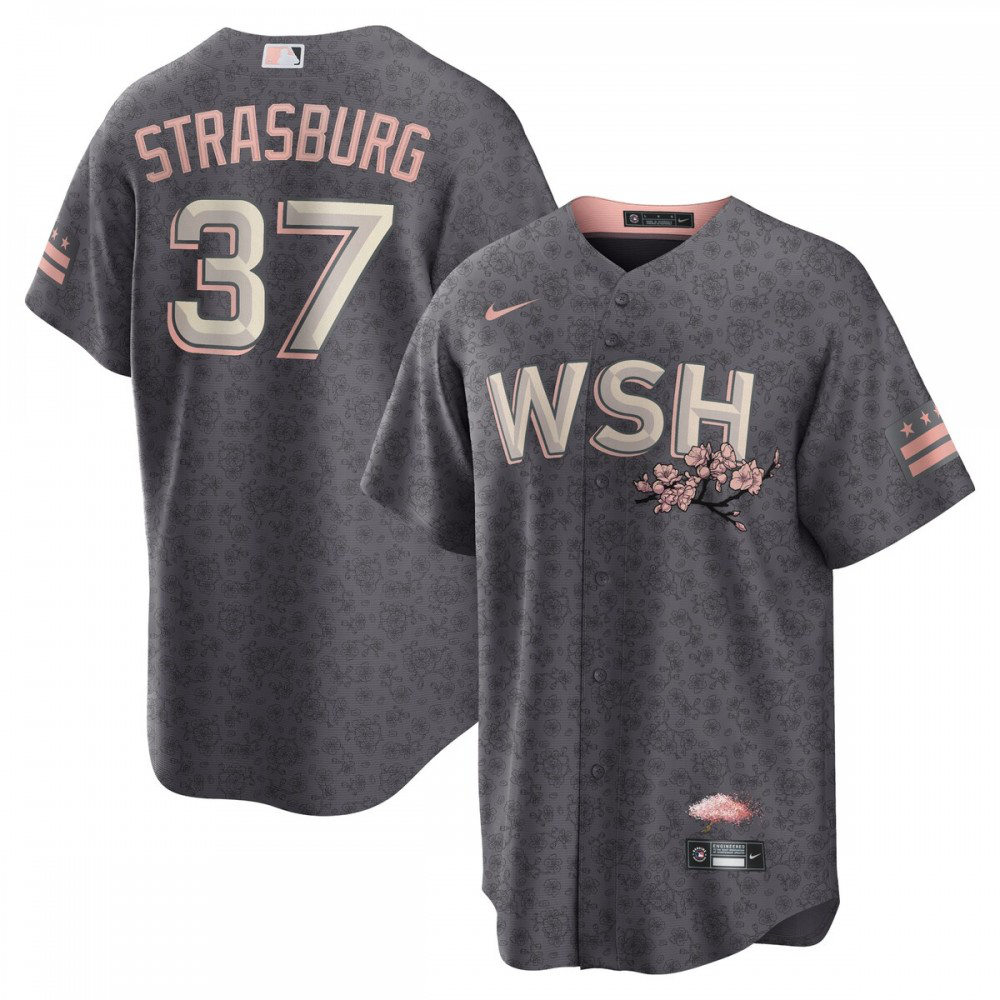 Kids' Washington Nationals Charcoal City Player Jersey