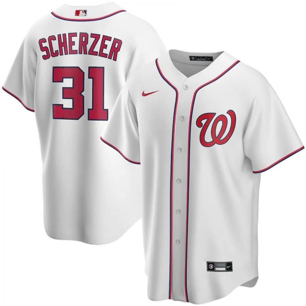 Men's Washington Nationals 2020 White Home Jersey