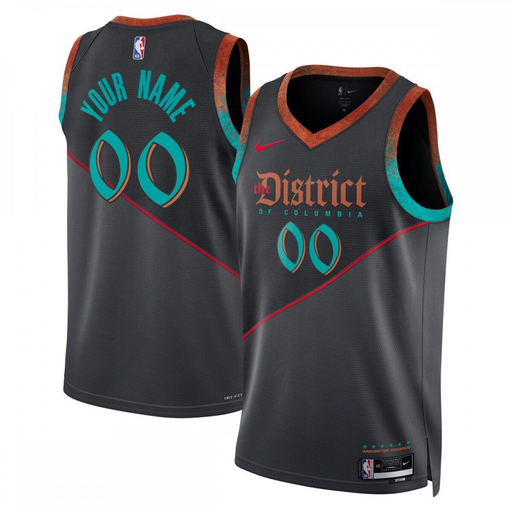 Men's Washington Wizards 2023/24 Black City Swingman Jersey