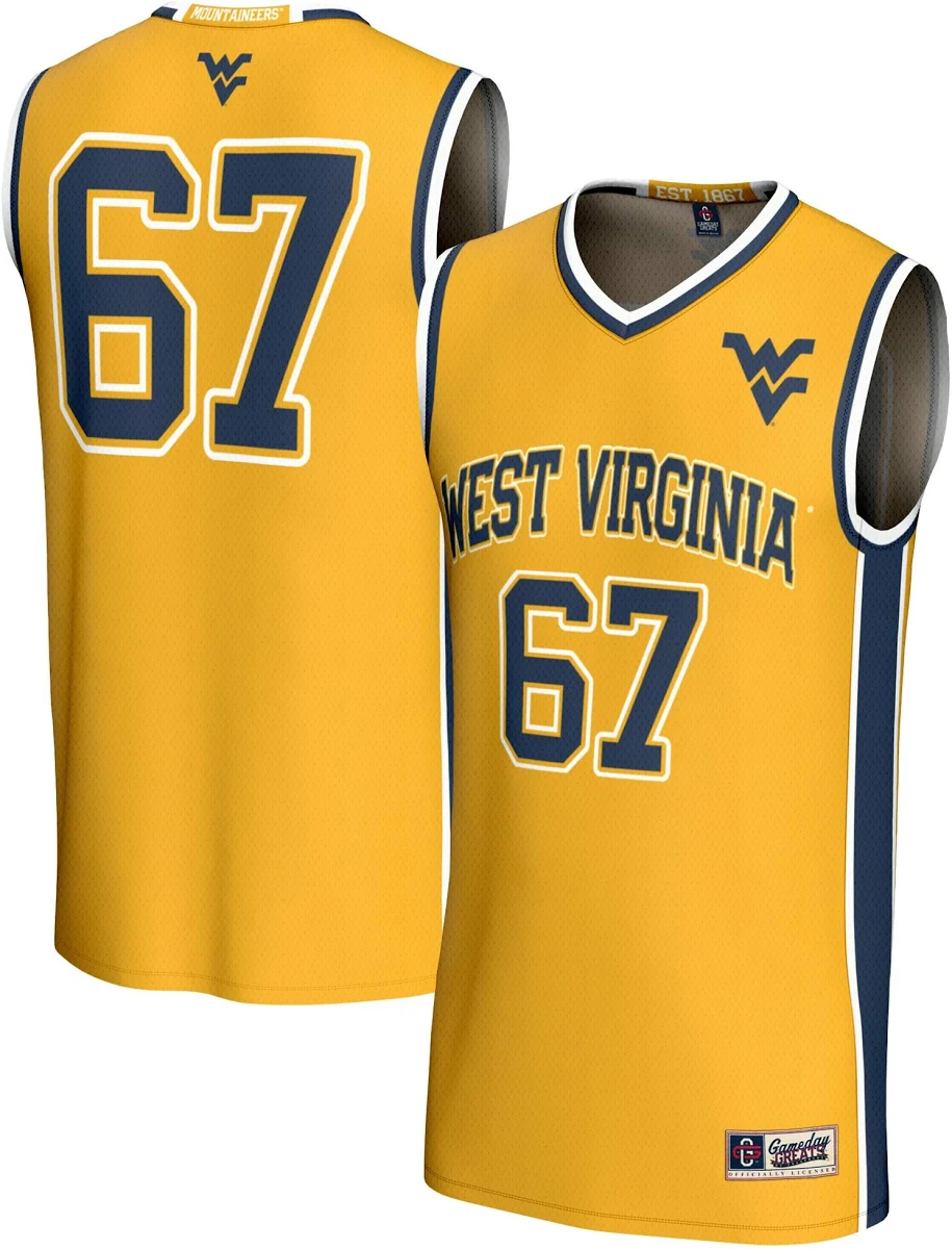 Men's West Virginia Mountaineers Gold Jersey