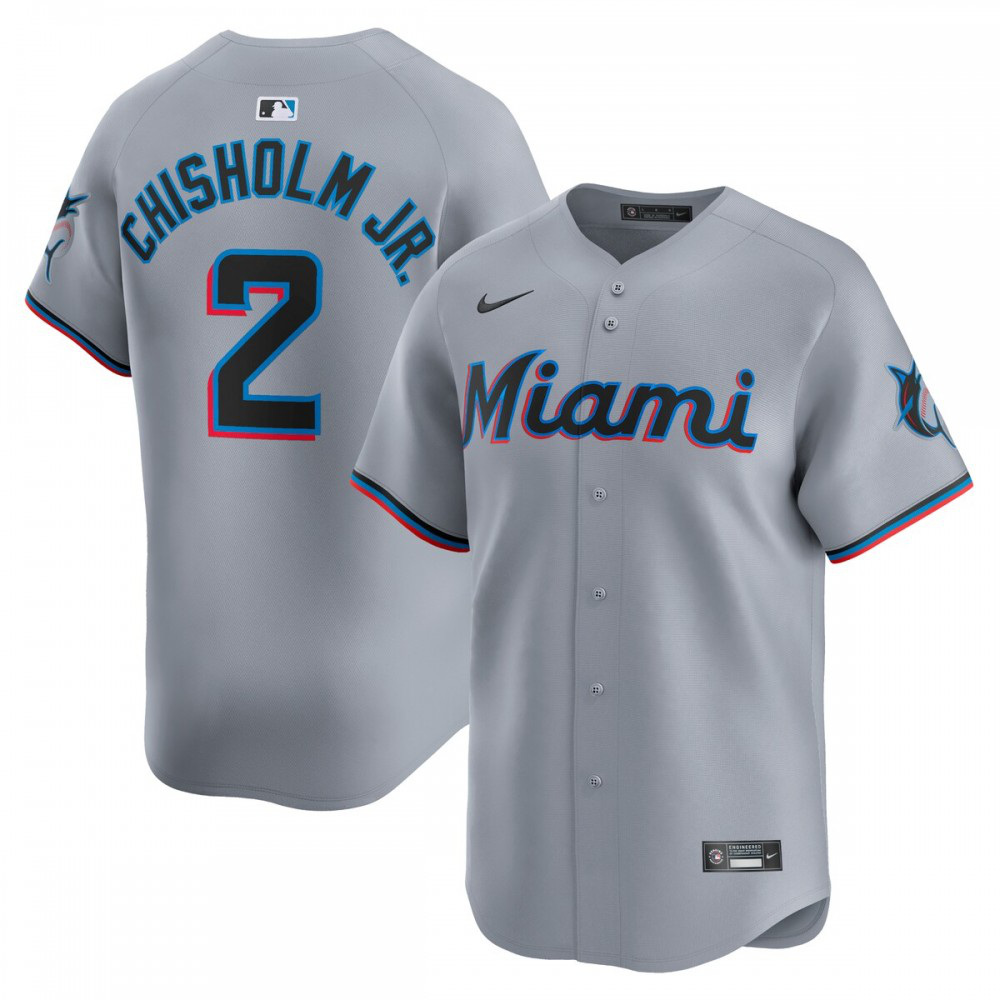 Kids' Miami Marlins Gray Limited Jersey