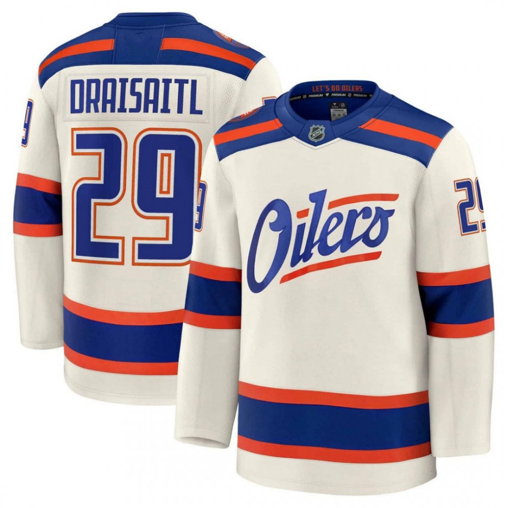 Men's Edmonton Oilers Cream Player Jersey