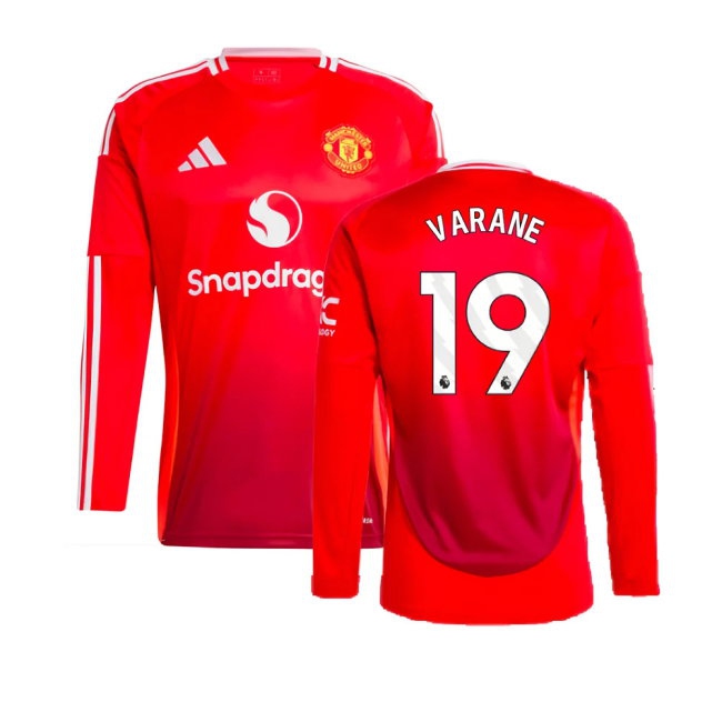 Kids' Man Utd 2024/25 Home Long Sleeve Jersey