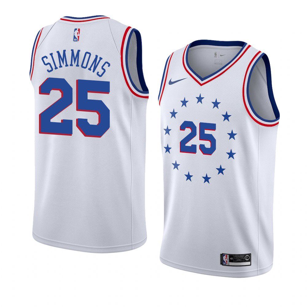 Men's Philadelphia 76ers White City Swingman Jersey