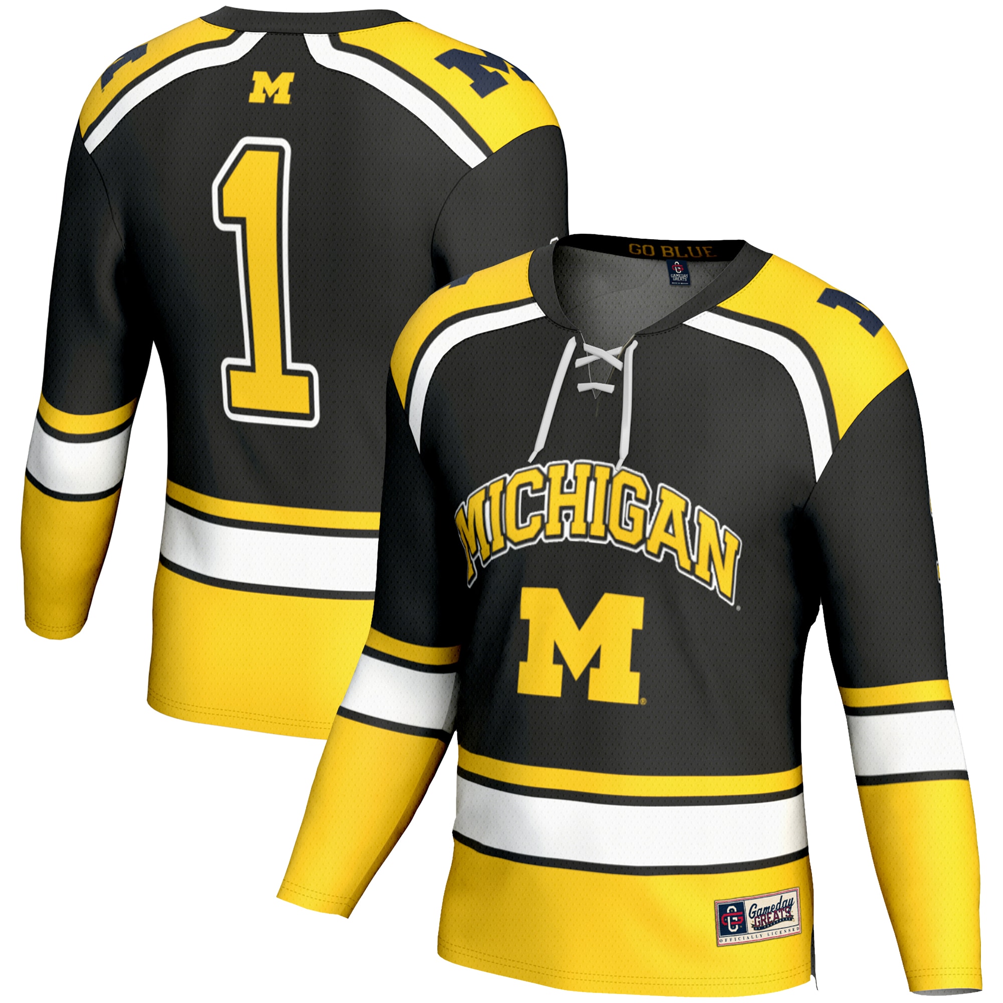 Men's Michigan Wolverines Black Jersey