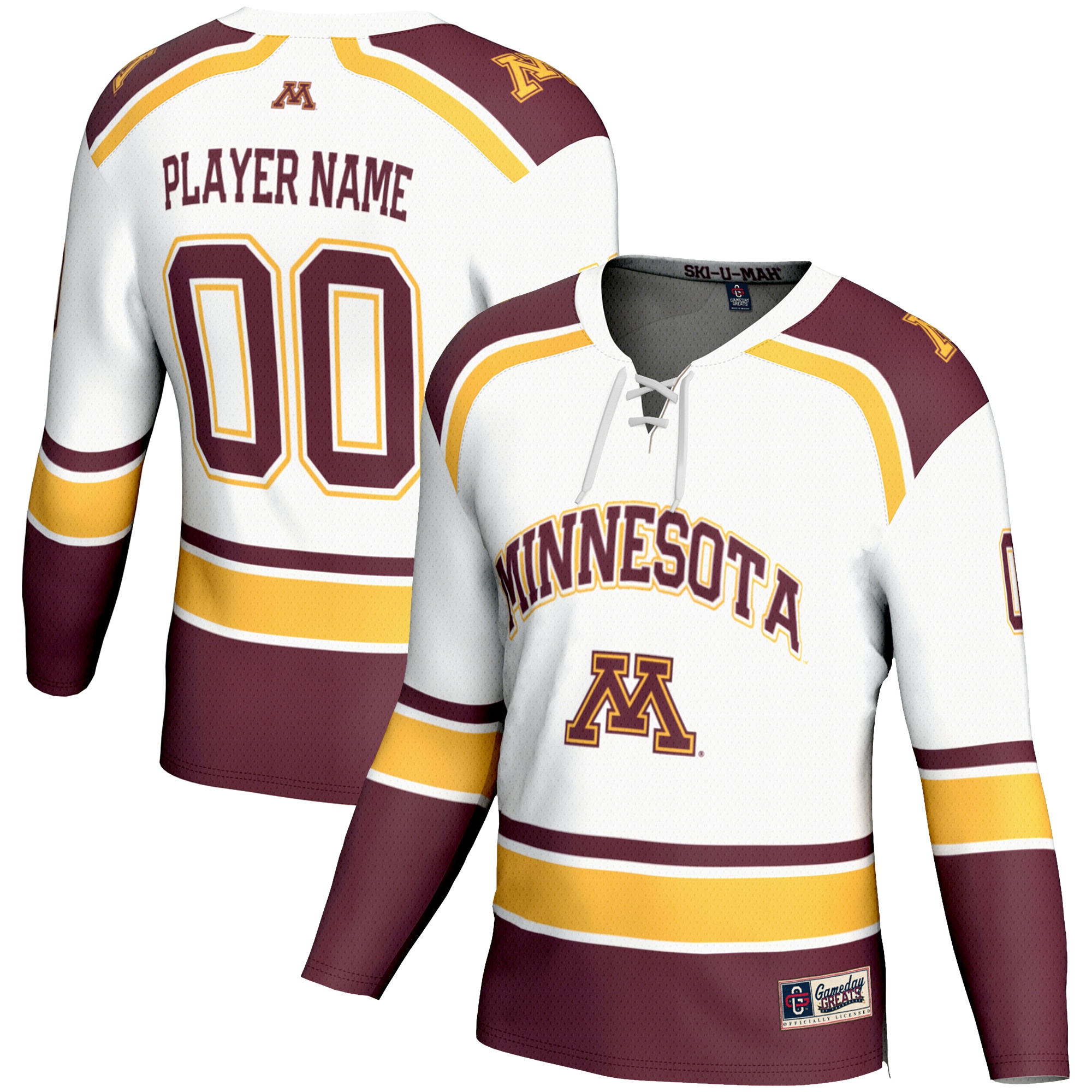 Kids' Minnesota Golden Gophers White Player Jersey