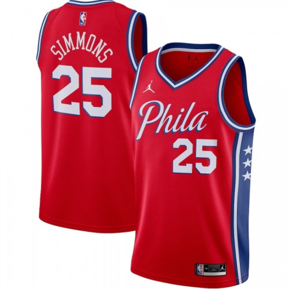 Kids' Philadelphia 76ers 2020/21 Red Statement Swingman Jersey
