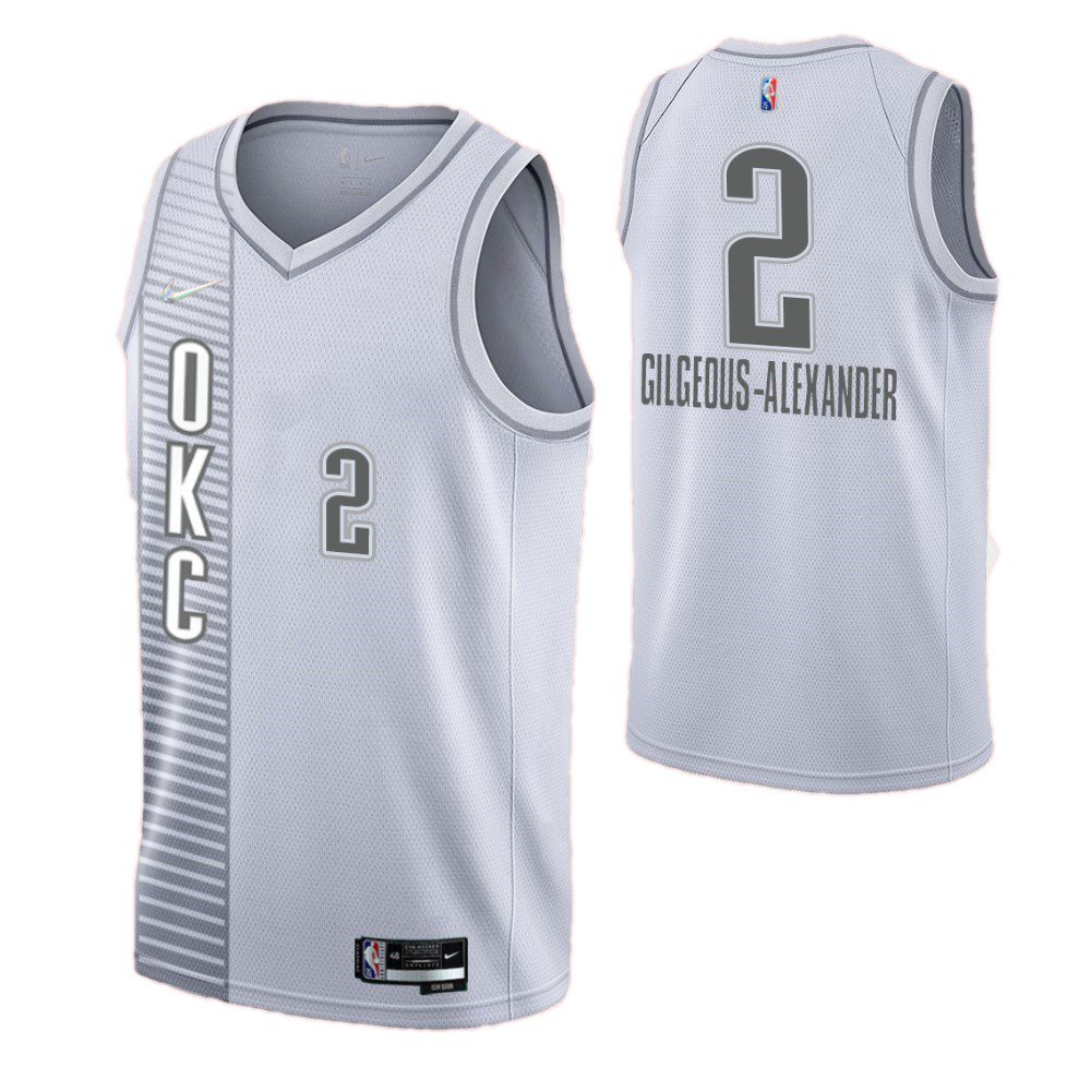 Kids' Oklahoma City Thunder 2021/22 White City Swingman Jersey