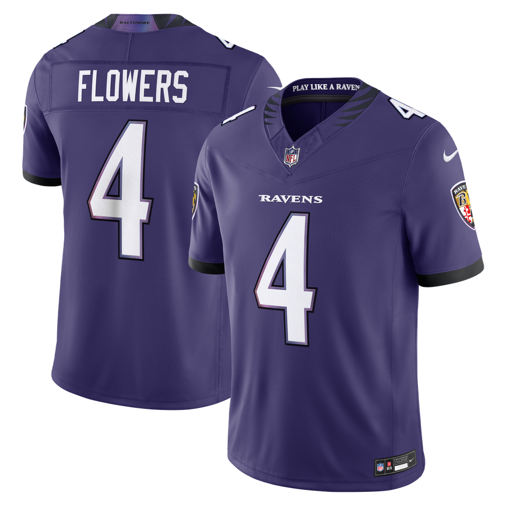Kids' Baltimore Ravens Purple Stitched Limited Jersey