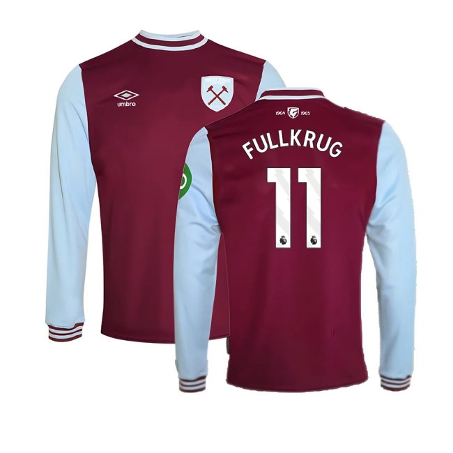 Women's West Ham 2024/25 Home Long Sleeve Jersey