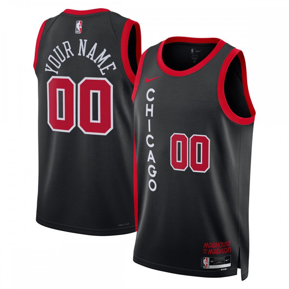 Men's Chicago Bulls 2023/24 Black City Swingman Jersey