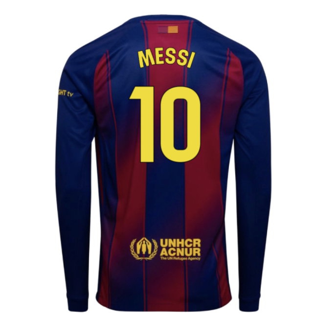 Men's Barcelona 2025/26 Home Long Sleeve Jersey