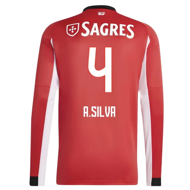 Kids' Benfica 2025/26 Home Long Sleeve Jersey