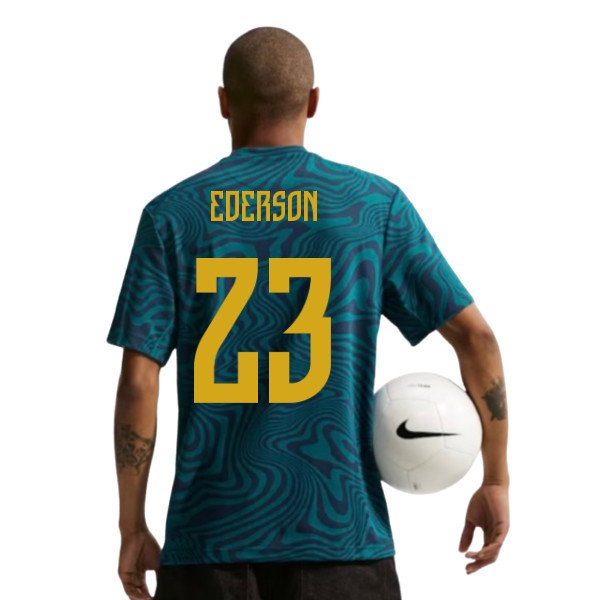 Kids' Brazil 2026/27 Teal Jersey