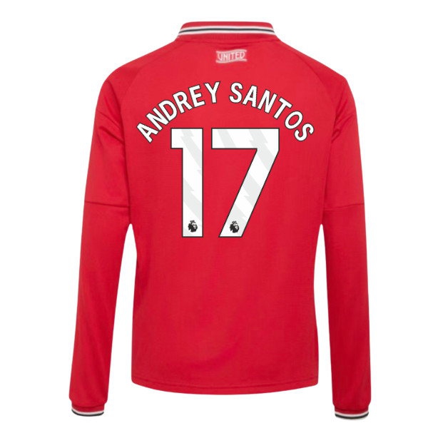 Women's Man Utd 2026/27 Home Long Sleeve Jersey