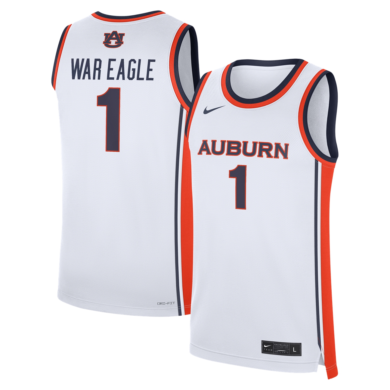 Kids' Auburn Tigers White Replica Jersey