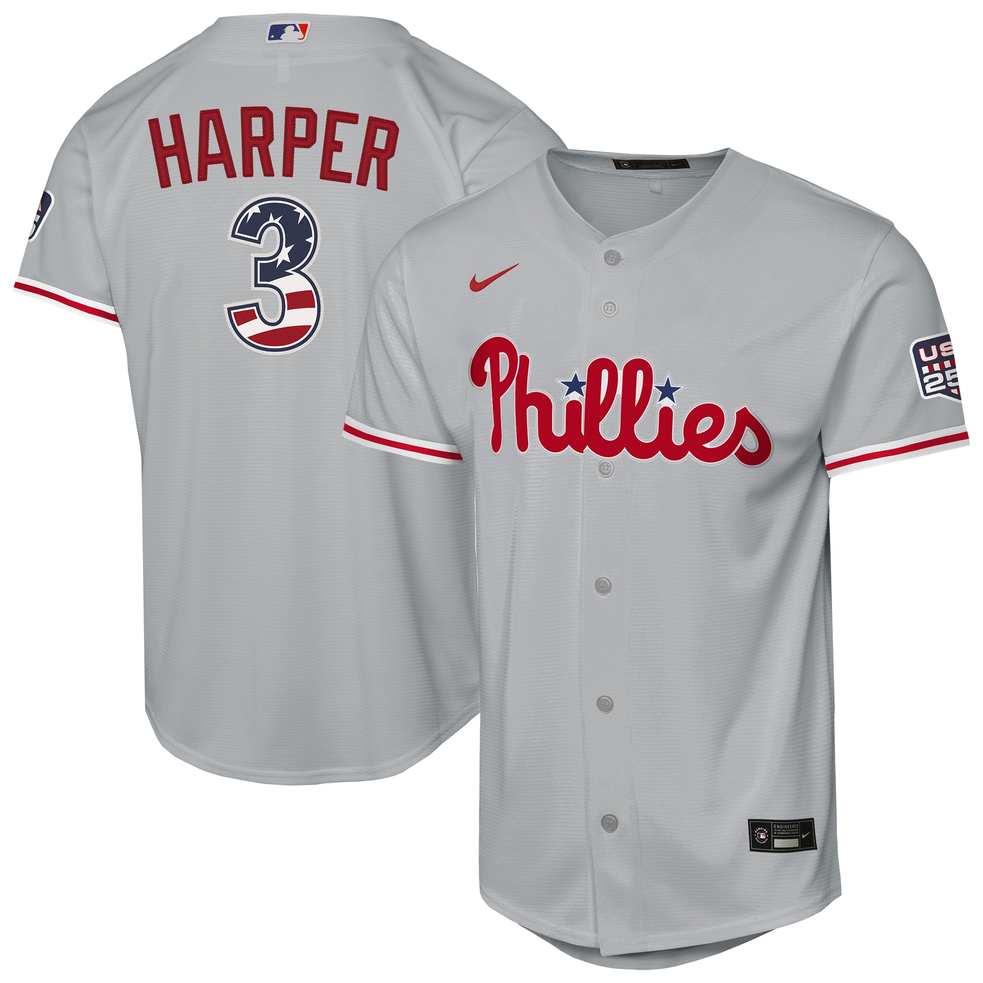 Men's Philadelphia Phillies Gray Replica Jersey