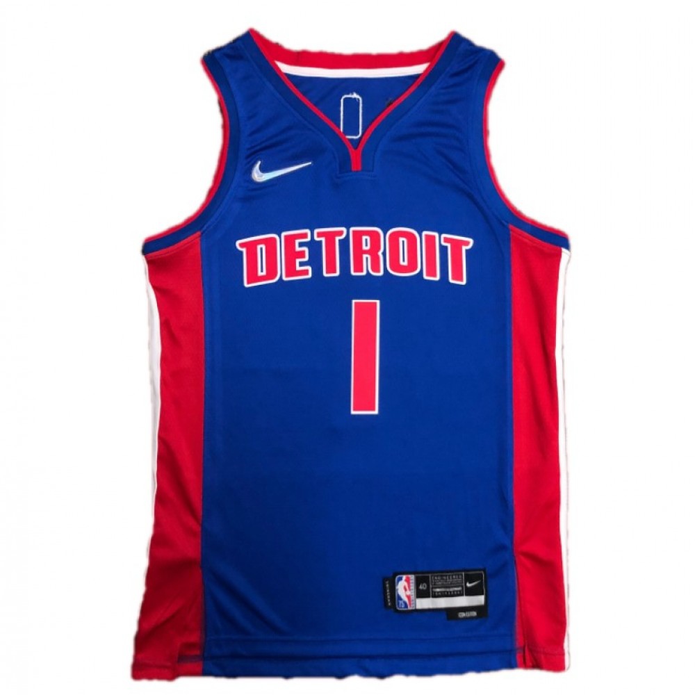 Kids' Detroit Pistons 2021/22 Blue Icon Swingman Jersey