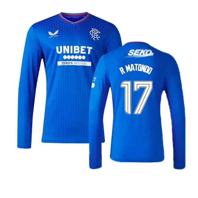 Kids' Rangers 2023/24 Home Long Sleeve Jersey