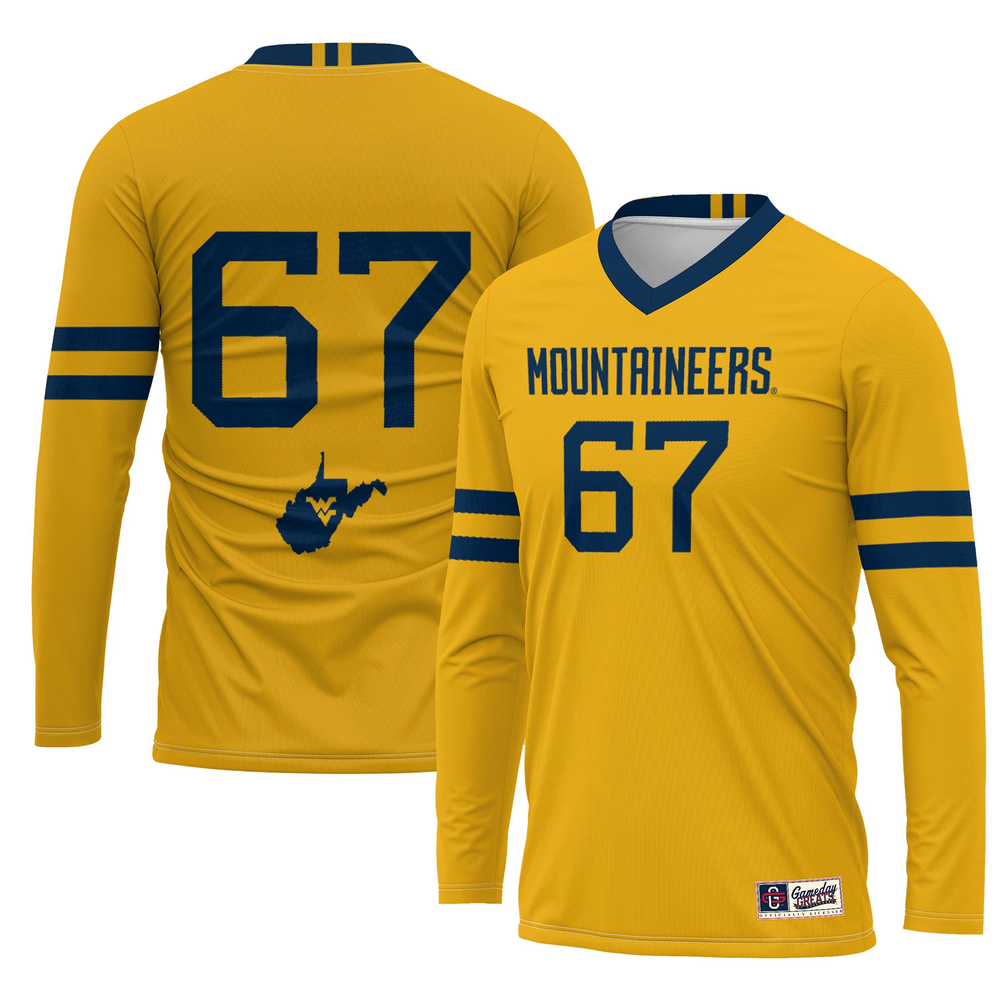 Men's West Virginia Mountaineers Gold Jersey
