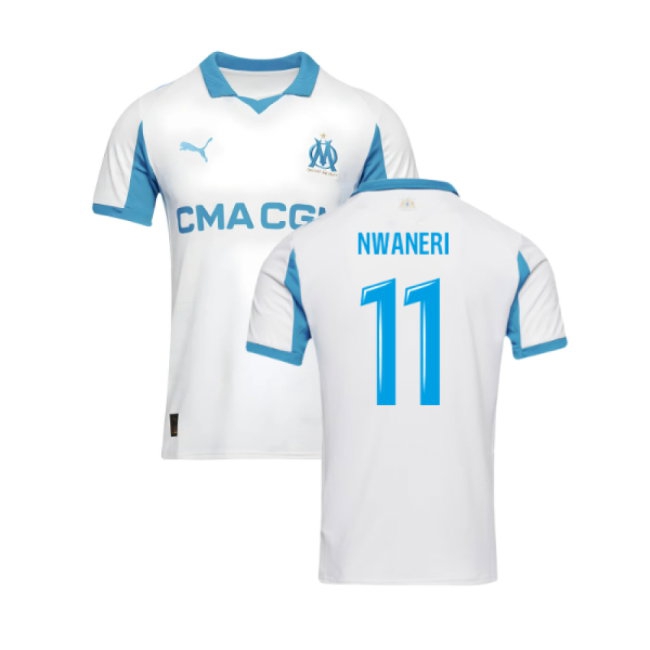Kids' Marseille 2025/26 Home Jersey