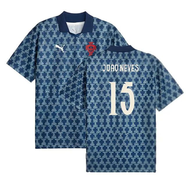 Kids' Portugal 2025/26 Blue Retro Jersey