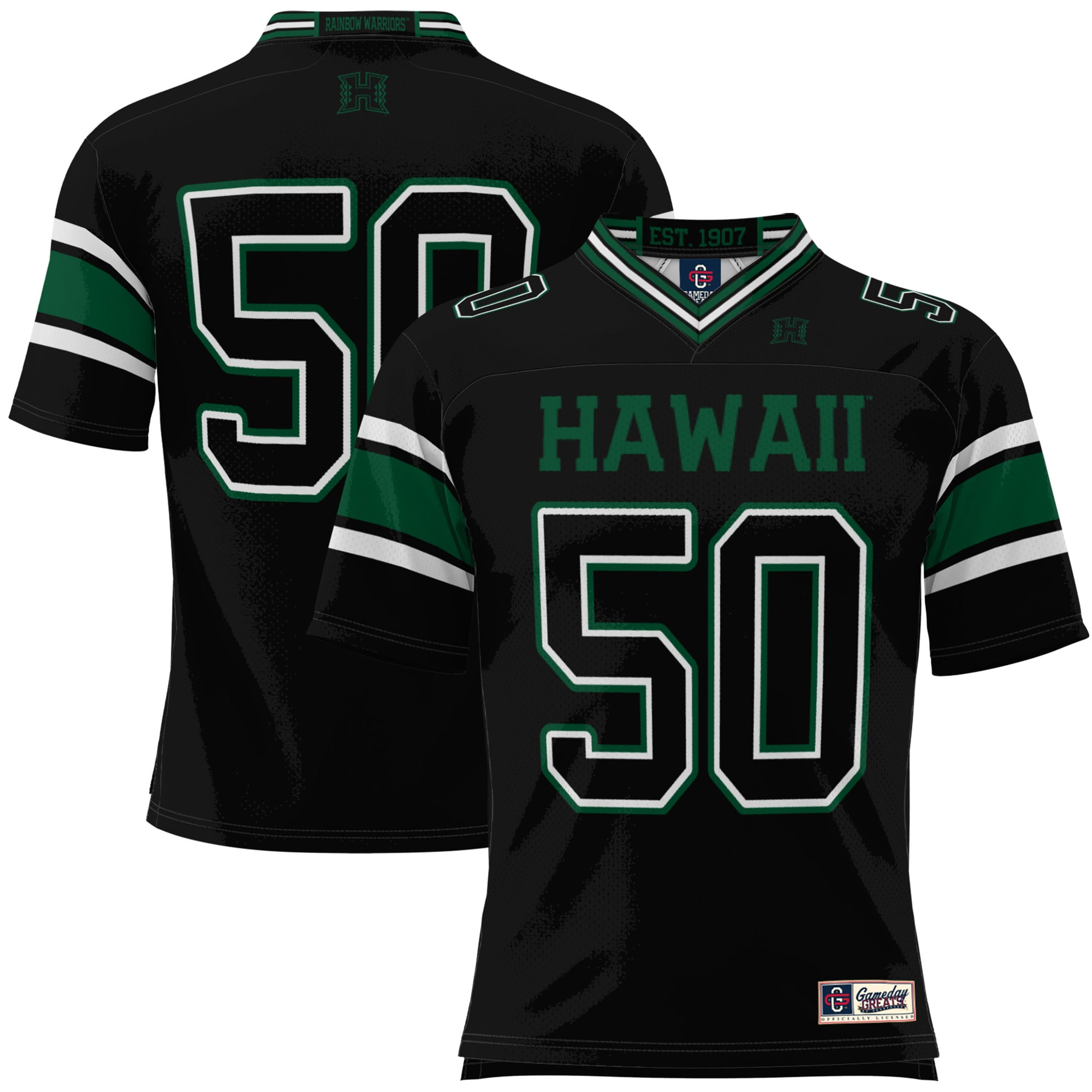 Men's Hawaii Rainbow Warriors Black Jersey