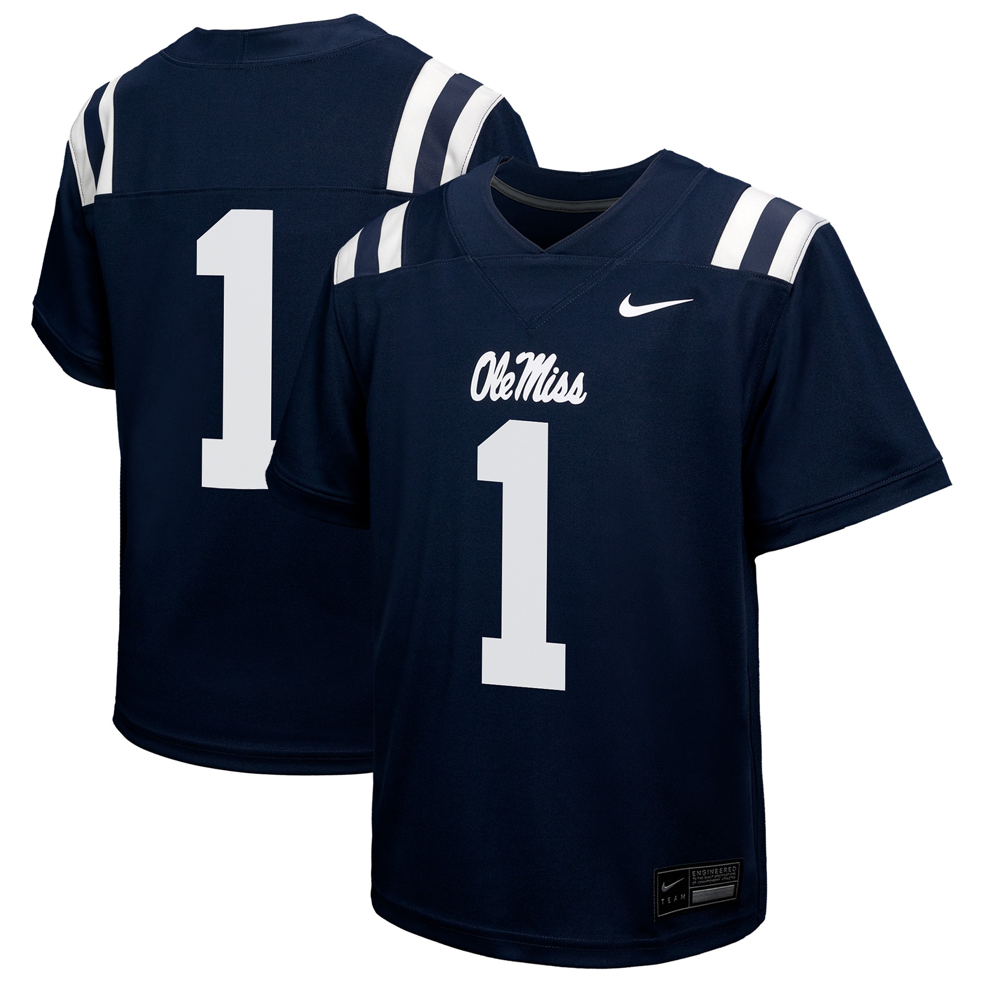Men's Ole Miss Rebels Navy Game Jersey
