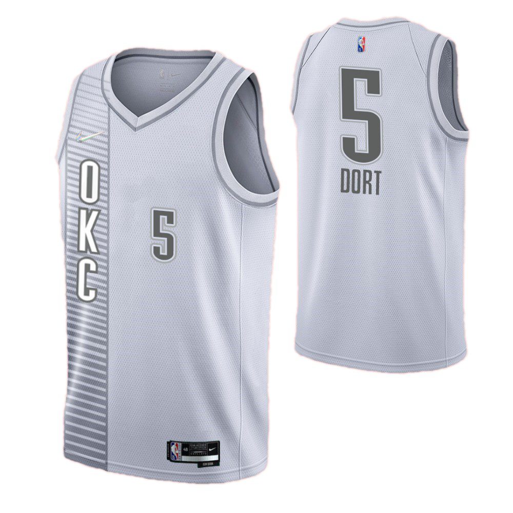 Men's Oklahoma City Thunder 2021/22 White City Swingman Jersey