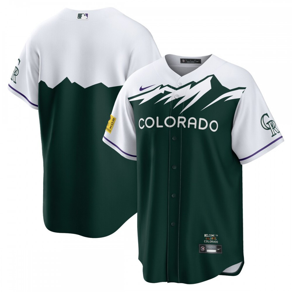 Kids' Colorado Rockies 2022 Green City Replica Jersey