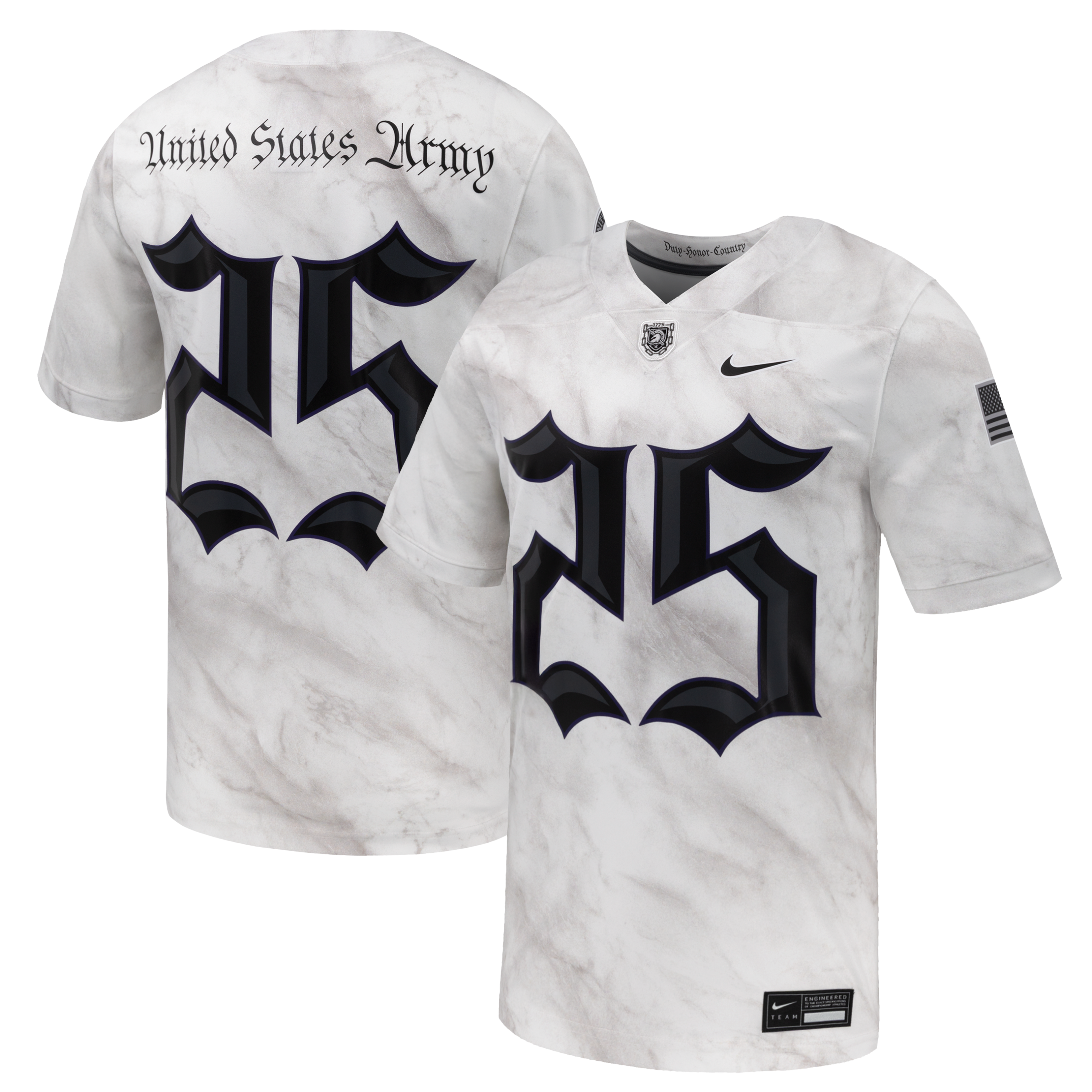 Kids' Army Black Knights White Game Jersey